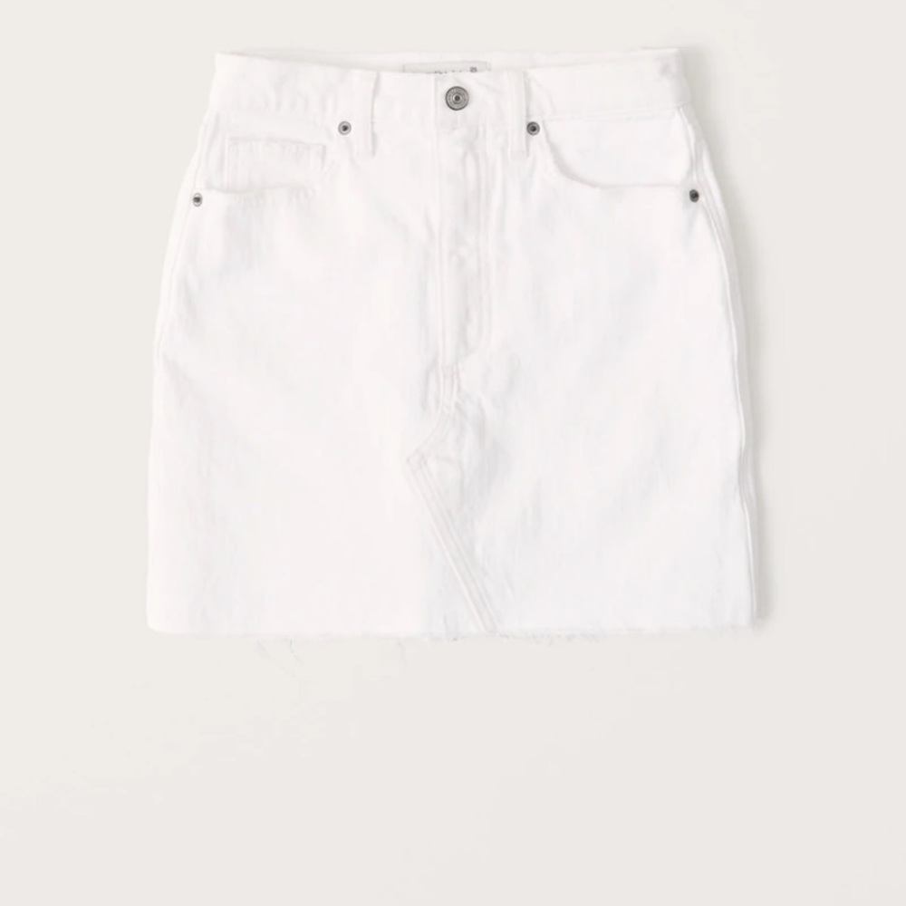 Abercrombie and Fitch girls white ripped skirt